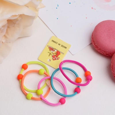 Резинки для волос «Магическая», набор 5 шт., матовые шарики, 3 см, МИКС