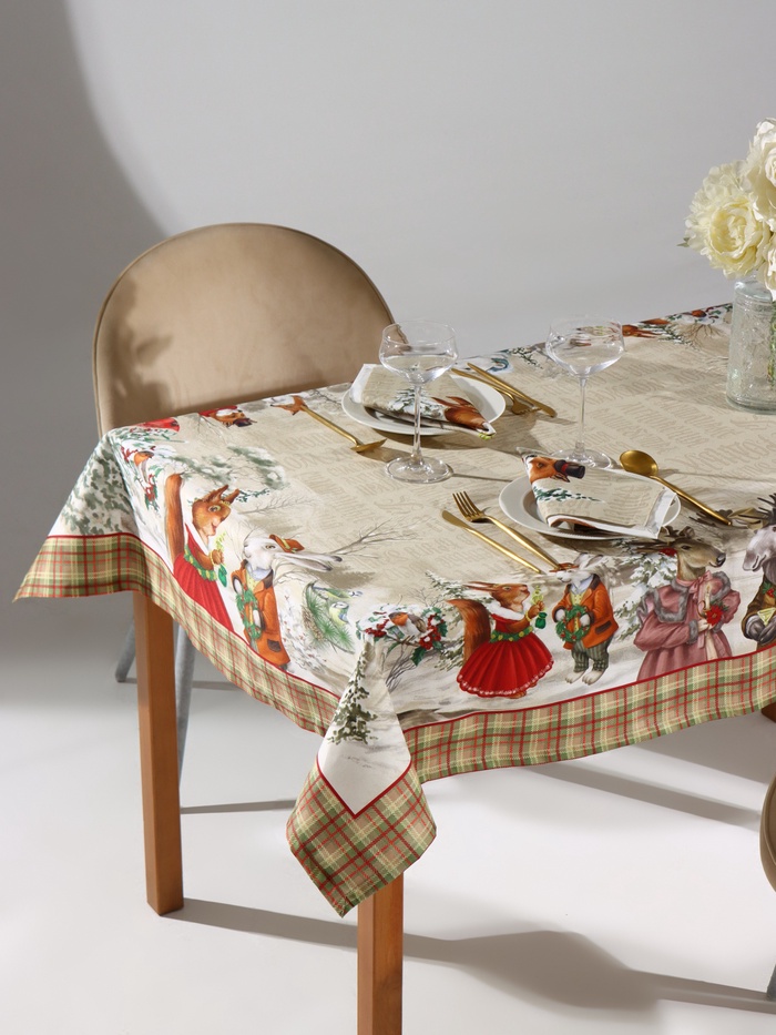Кухонный набор новогодний «Этель» Winter holidays: скатерть 150×110 см ±3 см с ГМВО, салфетки 40×40 см, 4 шт.