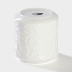 Набор для специй BellaTenero «Кракле», солонка 100 мл, перечница 100 мл, сахарница с ложкой 350 мл, на бамбуковой подставке, фарфор, белый - Фото 11