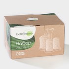 Набор для специй BellaTenero «Кракле», солонка 100 мл, перечница 100 мл, сахарница с ложкой 350 мл, на бамбуковой подставке, фарфор, белый - Фото 15