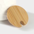 Набор для специй BellaTenero «Кракле», солонка 100 мл, перечница 100 мл, сахарница с ложкой 350 мл, на бамбуковой подставке, фарфор, белый - Фото 9