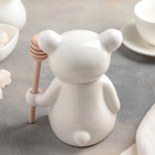 Ёмкость для мёда с ложкой Доляна «Мишка», 280 мл, цвет белый - Фото 3