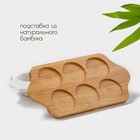 Подставка для яиц 6 ячеек Bella Tenero, 19.2×11×3.6 см, фарфор, белая - Фото 2