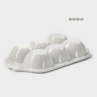 Подставка для яиц 6 ячеек Bella Tenero, 19.2×11×3.6 см, фарфор, белая - Фото 3