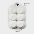 Подставка для яиц 6 ячеек Bella Tenero, 19.2×11×3.6 см, фарфор, белая - Фото 4