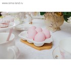 Подставка для яиц 6 ячеек Bella Tenero, 19.2×11×3.6 см, фарфор, белая - Фото 6