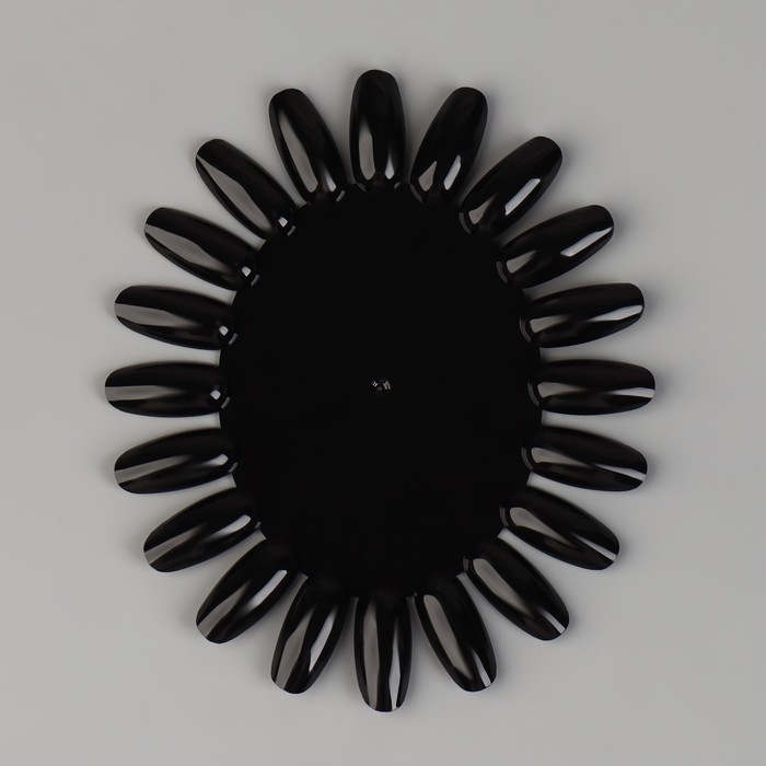Палитра для лаков «Овальная», 20 ногтей, фасовка 10 шт, цвет чёрный - фото 1876058533