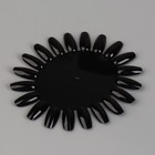 Палитра для лаков «Овальная», 20 ногтей, фасовка 10 шт, цвет чёрный - Фото 3