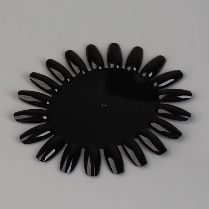 Палитра для лаков «Овальная», 20 ногтей, фасовка 10 шт, цвет чёрный - фото 1876058534