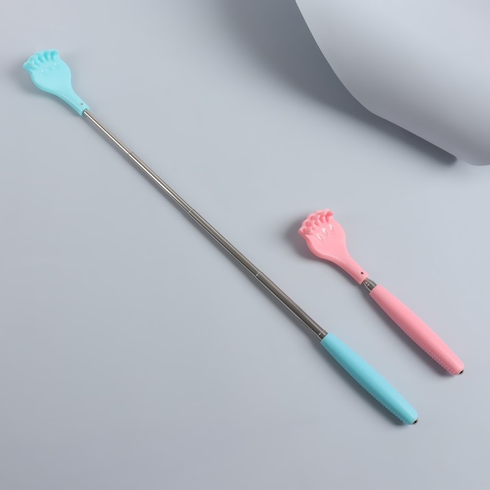 Массажёр - чесалка, с раздвижной ручкой, 20/55 см, цвет МИКС 18791