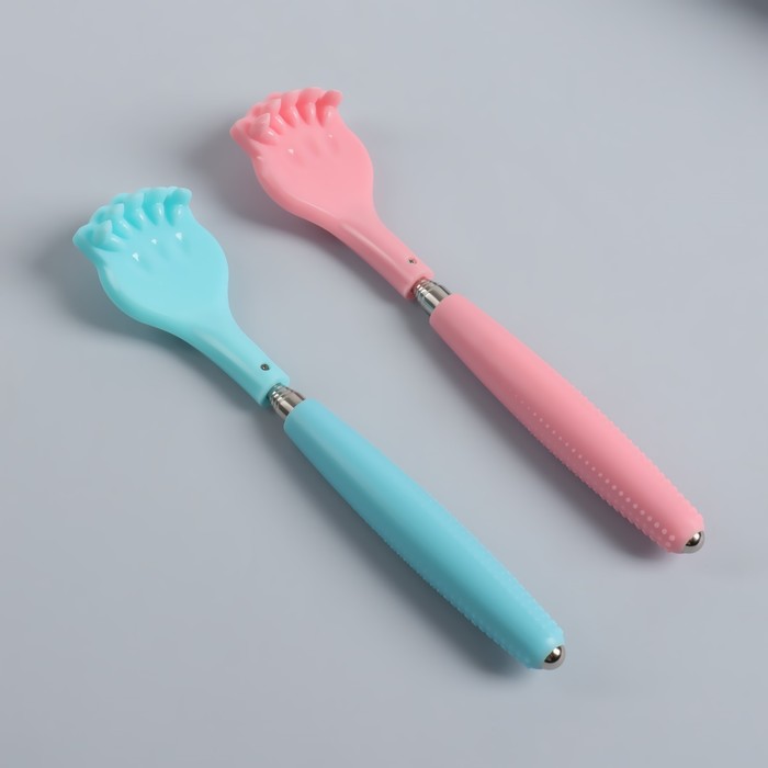 Массажёр - чесалка, с раздвижной ручкой, 20/55 см, цвет МИКС 18791