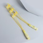 Массажёр-лента для спины, 6 звеньев, с шипами, 98 × 5 × 4 см, цвет жёлтый - Фото 3