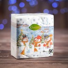 Салфетки новогодние бумажные Гармония цвета «Снеговички», 24×24 см, 50 шт. - Фото 4