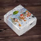 Салфетки новогодние бумажные Гармония цвета «Снеговички», 24×24 см, 50 шт. - Фото 6