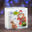 Новогодние Новогодние салфетки бумажные "Гармония цвета многоцветие. Дед Мороз", 24*24 см, 50 листов - Фото 1