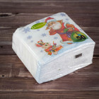 Новогодние Новогодние салфетки бумажные "Гармония цвета многоцветие. Дед Мороз", 24*24 см, 50 листов - Фото 3