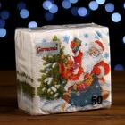 Новогодние Новогодние салфетки бумажные "Гармония цвета многоцветие. Дед Мороз", 24*24 см, 50 листов - Фото 4