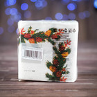 Новогодние Новогодние салфетки бумажные "Гармония цвета многоцветие. Новогодний кант", 24*24 см, 50 листов 3844016 4 - Фото 2