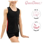 Майка-борцовка для гимнастики и танцев Grace Dance, р. 30, цвет чёрный/красный - фото 321268606