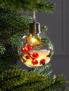 Ёлочный шар «Ягоды», 1 LED, от батареек, свечение тёплое белое - Фото 4