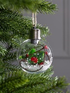 Ёлочный шар «Листочек», 1 LED, от батареек, свечение тёплое белое - Фото 5