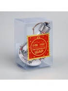 Ёлочный шар «Ветка ели», 5 LED, от батареек, свечение белое - фото 6618124
