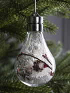 Ёлочный шар «Шишки», 5 LED, от батареек, свечение белое - Фото 5