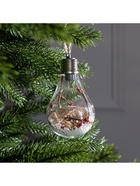 Ёлочный шар «Новый год», 5 LED, от батареек, свечение белое - Фото 5