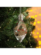 Ёлочный шар «Новый год», 5 LED, от батареек, свечение тёплое белое - Фото 5