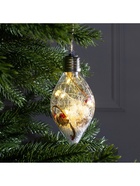 Ёлочный шар «Снежные нити», 5 LED, от батареек, свечение тёплое белое - Фото 4