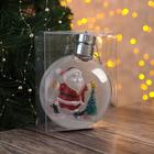 Ёлочный шар «Дед Мороз», батарейки, 5 LED, свечение тёплое белое - Фото 2
