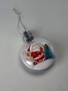 Ёлочный шар «Дед Мороз», 5 LED, от батареек, свечение тёплое белое - Фото 7