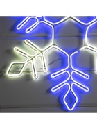 Неоновая фигура «Снежинка», 57 см, 576 LED, 12 В, 8 режимов, свечение синее/белое - Фото 9