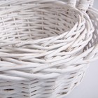 Корзина плетёная для хранения Abigail, ива, овальная, белая, набор 3 шт. - Фото 4