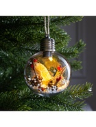 Ёлочный шар «Новый год», 1 LED, от батареек, свечение тёплое белое - Фото 4