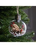 Ёлочный шар «Новый год», 1 LED, от батареек, свечение тёплое белое - Фото 5