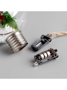 Ёлочный шар «Новый год», 1 LED, от батареек, свечение тёплое белое - фото 6618153