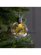 Ёлочный шар «Ветка ели», 1 LED, от батареек, свечение тёплое белое - Фото 4