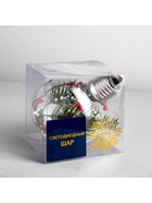 Ёлочный шар «Ветка ели», 1 LED, от батареек, свечение тёплое белое - Фото 7