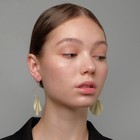 Серьги металл «Море», цвет белый в золоте - Фото 2