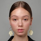 Серьги металл «Море», цвет белый в золоте - Фото 3