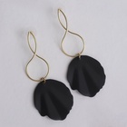 Серьги металл «Море», цвет чёрный в золоте - Фото 2