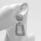 Серьги металл «Эстетика» трапеция, цвет серебро - Фото 4