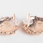 Серьги висячие «Рифы» овальные, цвет розовое золото, 8 см (комплект 2 шт) - фото 25562277