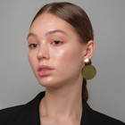 Серьги металл «Леди» волны, цвет оливковый в золоте - фото 20980652