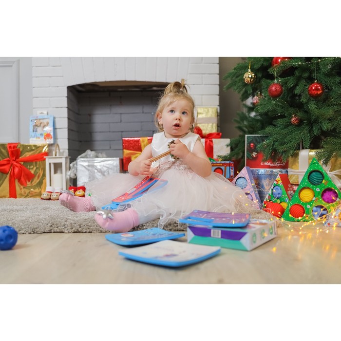 Подарочный набор развивающих массажных мячиков «Ёлочка», 6 шт., новогодняя подарочная упаковка 45882