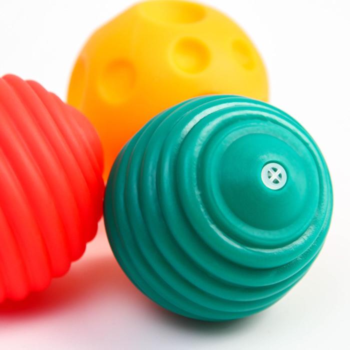 Подарочный набор развивающих массажных мячиков «Ёлочка», 6 шт., новогодняя подарочная упаковка 45882