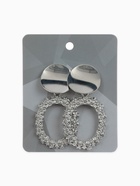 Серьги металл «Эврика» овальные, цвет серебро 4445509