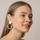 Серьги пластик «Леди» акварель, цветные в золоте - Фото 4