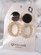 Серьги металл «Эврика» овальные, цвет золото  (артикул 4445510)  большой выбор товаров оптом и в розницу по низким ценам с доставкой